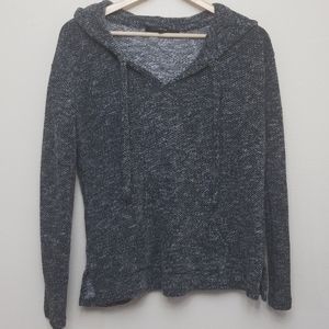 Joe's Jeans Knit Pullover V Neck Hooded Sweatshirt